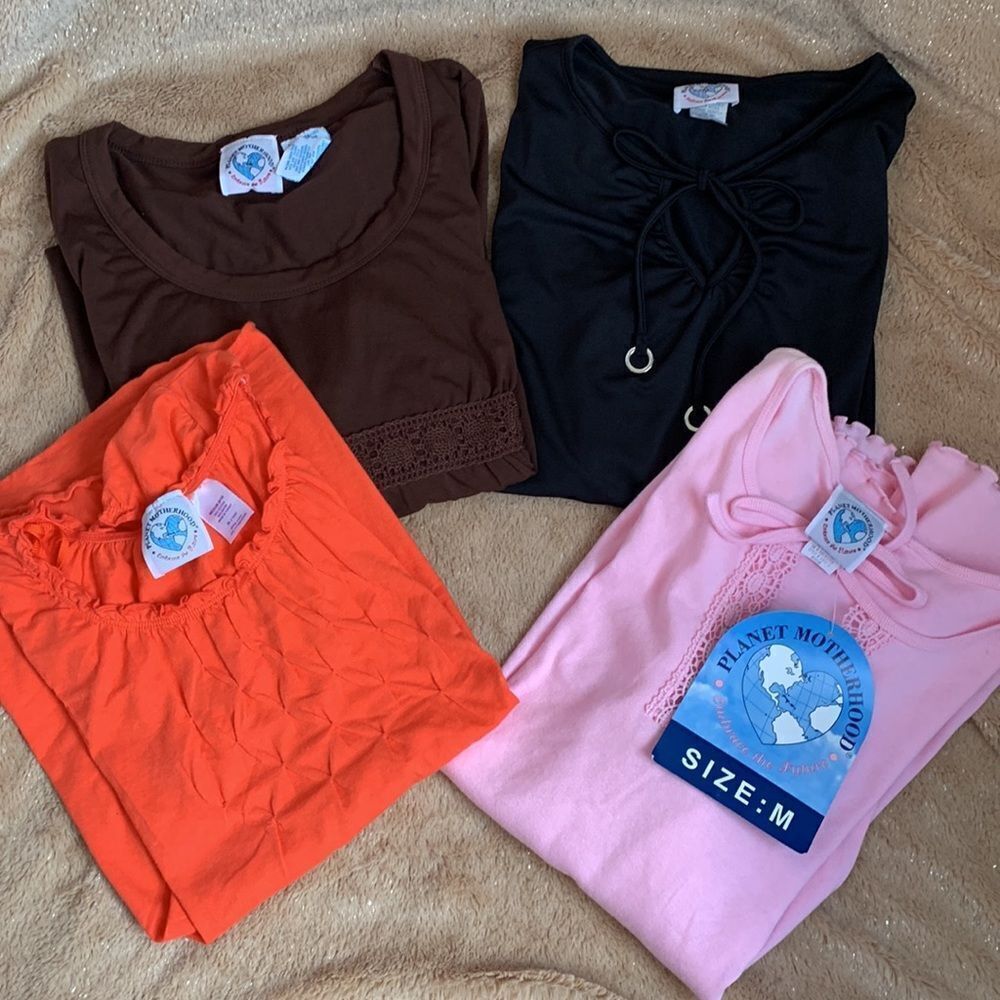 Planet Motherhood Maternity Lot of 4 Tunic Tops Shirts M